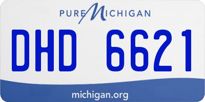 MI license plate DHD6621
