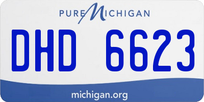 MI license plate DHD6623