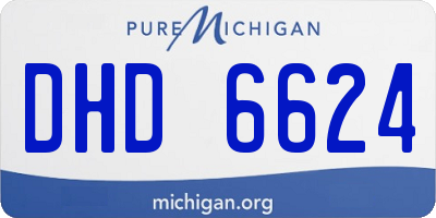 MI license plate DHD6624