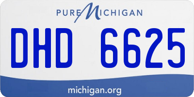 MI license plate DHD6625