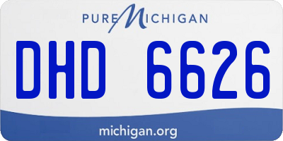 MI license plate DHD6626