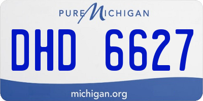 MI license plate DHD6627