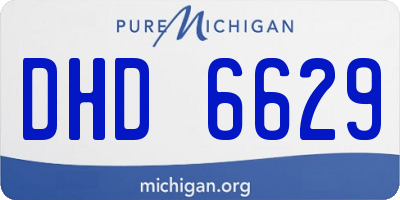 MI license plate DHD6629