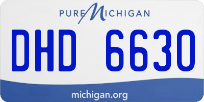 MI license plate DHD6630