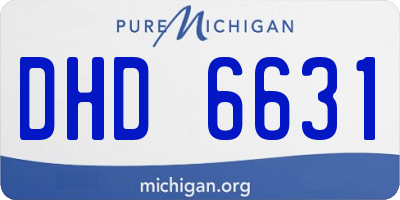 MI license plate DHD6631