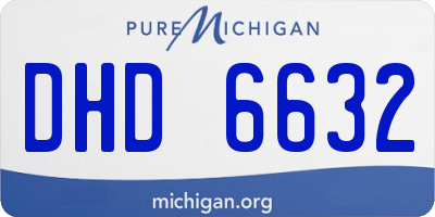 MI license plate DHD6632