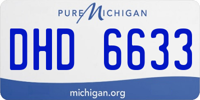 MI license plate DHD6633