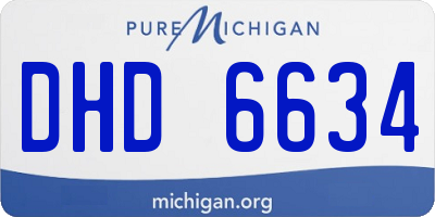 MI license plate DHD6634