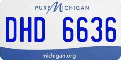 MI license plate DHD6636