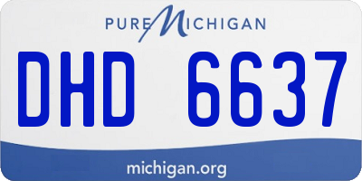 MI license plate DHD6637