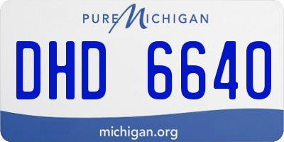 MI license plate DHD6640