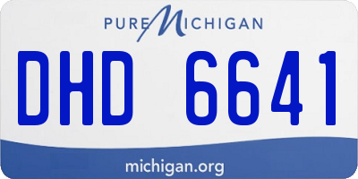 MI license plate DHD6641