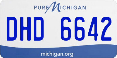 MI license plate DHD6642