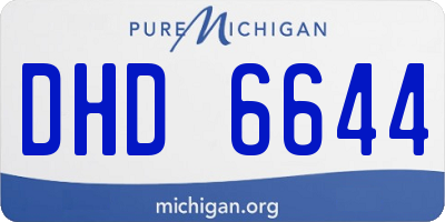 MI license plate DHD6644