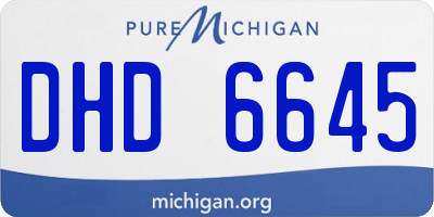 MI license plate DHD6645