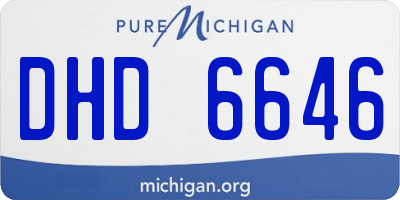 MI license plate DHD6646