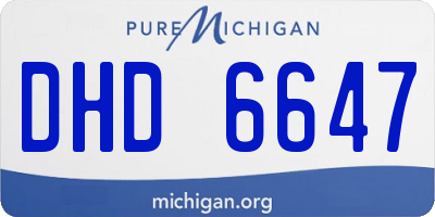 MI license plate DHD6647