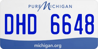 MI license plate DHD6648