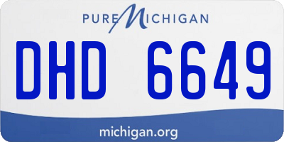 MI license plate DHD6649