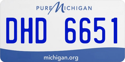 MI license plate DHD6651