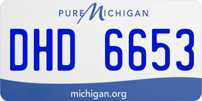 MI license plate DHD6653