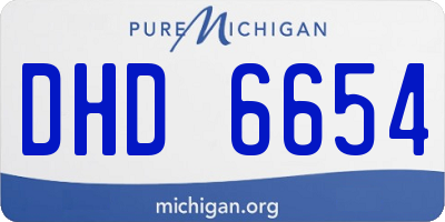MI license plate DHD6654