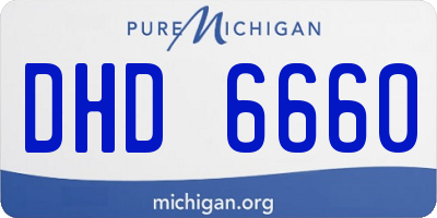 MI license plate DHD6660