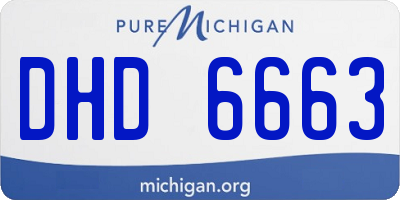 MI license plate DHD6663