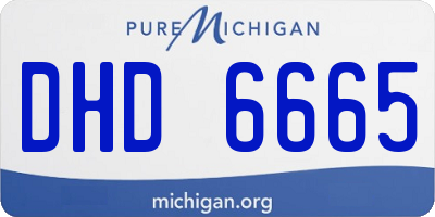 MI license plate DHD6665