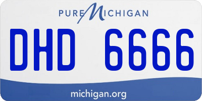 MI license plate DHD6666