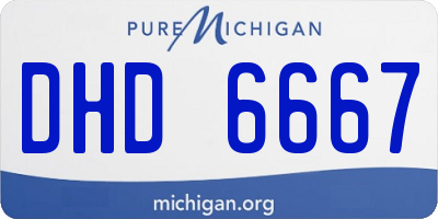 MI license plate DHD6667