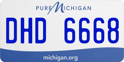 MI license plate DHD6668