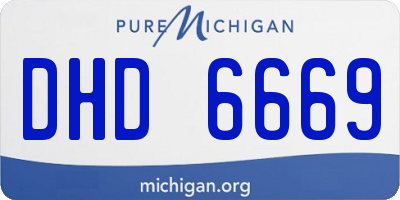 MI license plate DHD6669