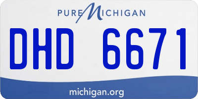 MI license plate DHD6671