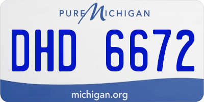 MI license plate DHD6672