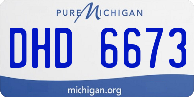 MI license plate DHD6673