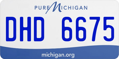 MI license plate DHD6675