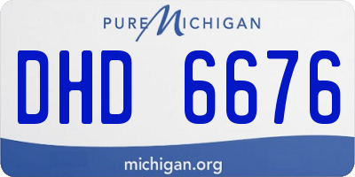 MI license plate DHD6676