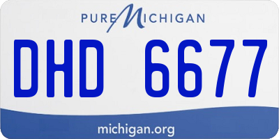 MI license plate DHD6677