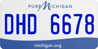 MI license plate DHD6678
