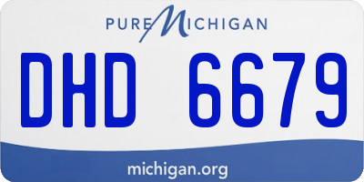 MI license plate DHD6679