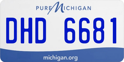 MI license plate DHD6681