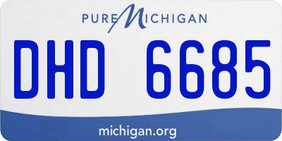 MI license plate DHD6685