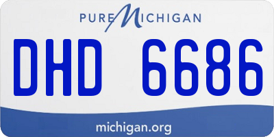 MI license plate DHD6686
