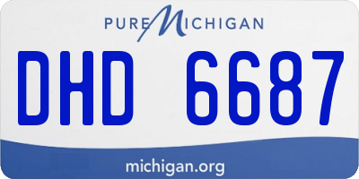 MI license plate DHD6687