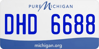 MI license plate DHD6688
