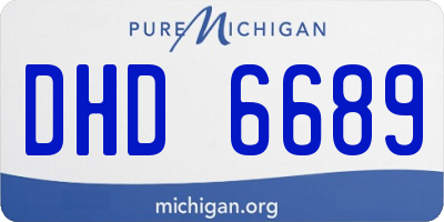 MI license plate DHD6689