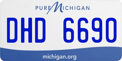 MI license plate DHD6690