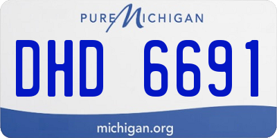 MI license plate DHD6691