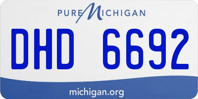 MI license plate DHD6692